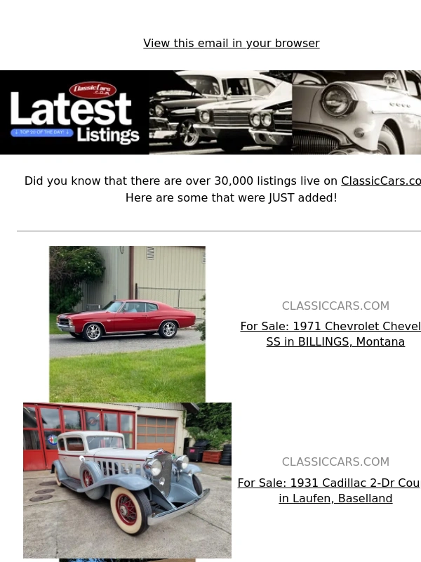 ClassicCars.com - Embark on your classic car hunt with our diverse listings