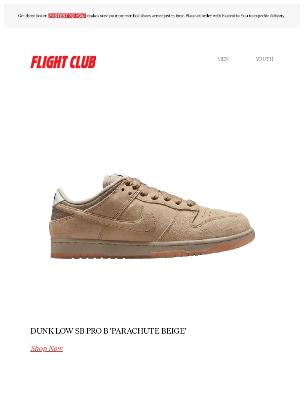 Flight Club - NEW RELEASE: Dunk Low Pro B 'Parachute Beige'