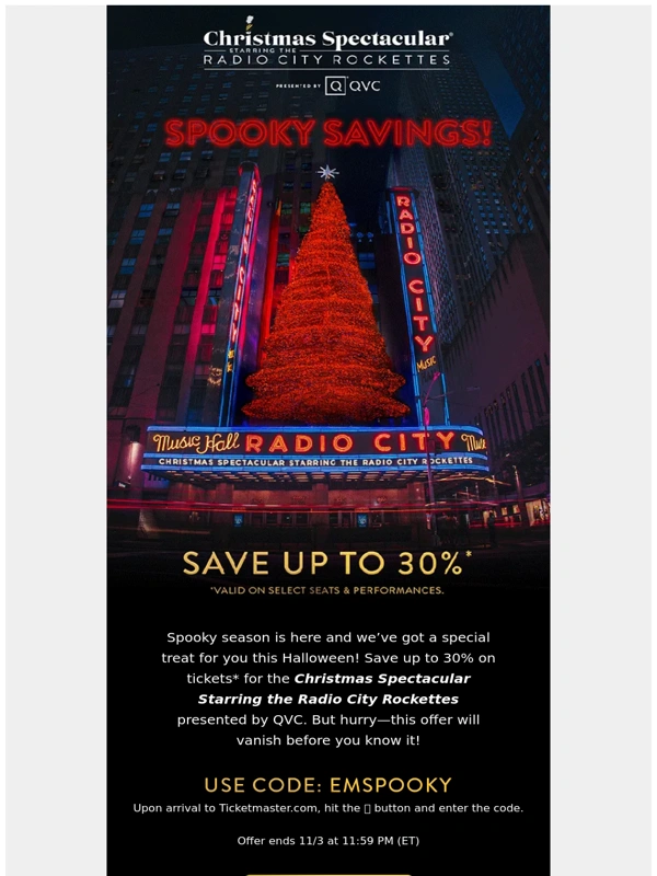 Rockettes - Halloween Treat: Get Spooky Savings ??️