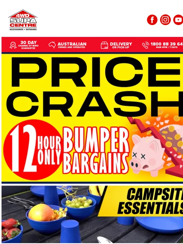 4WD Supacentre - ⚡ Price Crash! 12 Hour Only Bumper Bargains ?