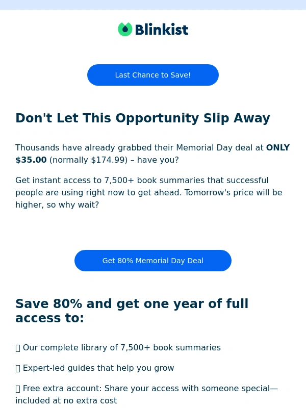 Blinkist - Important: Most people waste this deal. You won’t