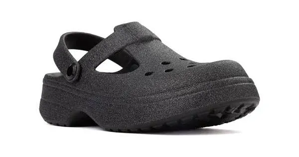 Crocs Girls' Classic Mary Jane Glitter Clogs