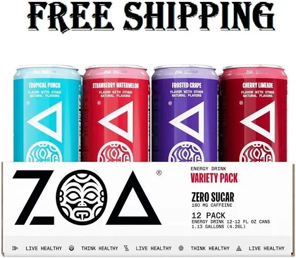 ZOA Energy Drink Variety Pack
