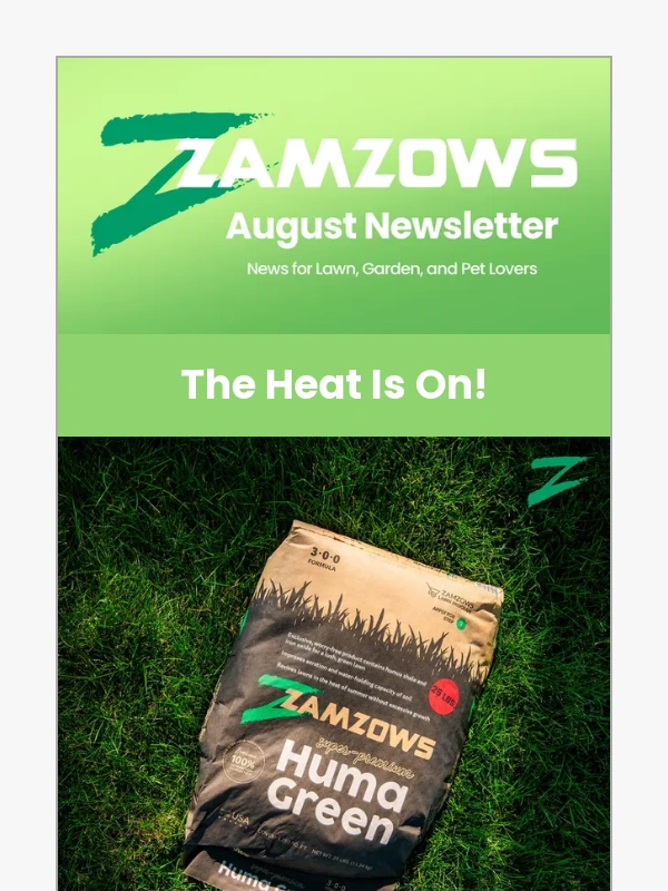Zamzows - Zamzows August Newsletter