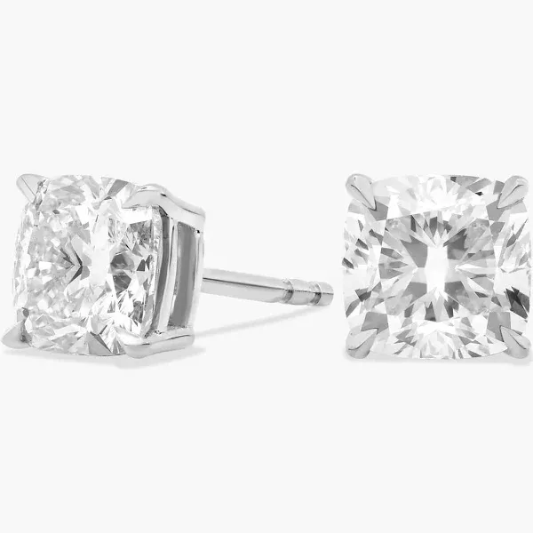 Blue Nile 2 ct. tw. Cushion Diamond Stud Earrings in 14K White Gold