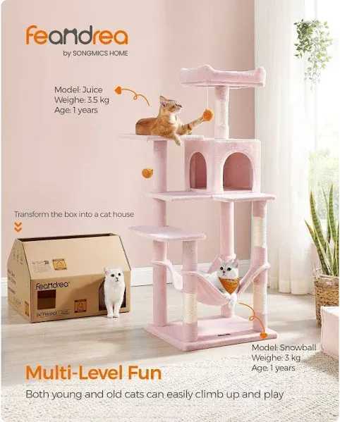 Feandrea Multi-Level Plush Cat Tree & Condo