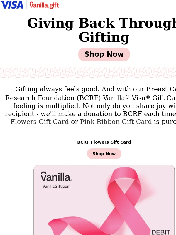 Vanilla - ? Give a Gift,Support BCRF ?