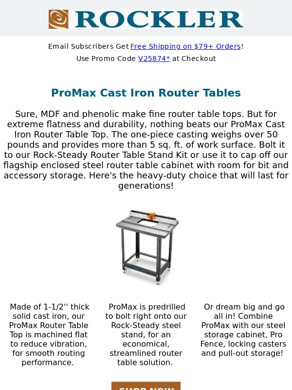 Rockler - Better Routing with ProMax Cast Iron!
