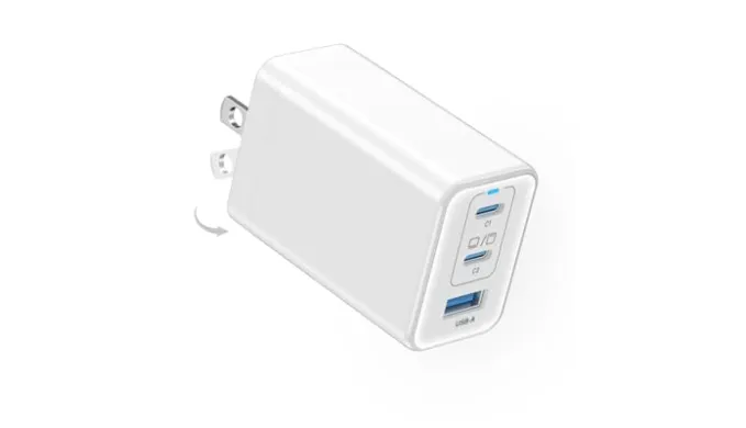 67W USB C Charger, 3-Port GaN Fast Charger Block, Foldable and Portable USB Wall Charger Compatible with MacBook Pro/Air, Galaxy S24, Dell XPS 13, Note 20/10+, iPhone 16/Pro,Drones, Switch and Pixel