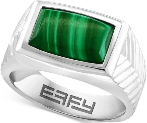 Effy Men's 925 Sterling Silver Malachite Ring