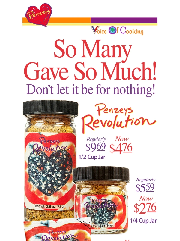 Penzeys - Memorial Day—More than Grilling