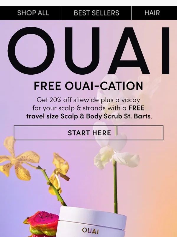 OUAI - Get a FREE OUAI-cation for your scalp & skin