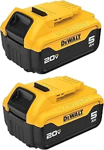 DEWALT - 20V MAX 5 Ah Lithium Ion Battery 2-Pack, 5 Ah, 2-Pack