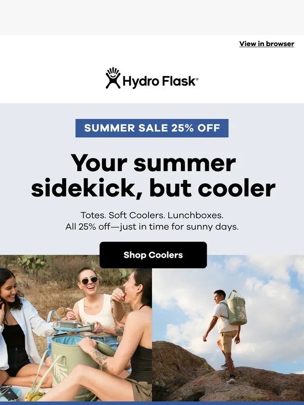 Hydro Flask - 25% off coolers for summer