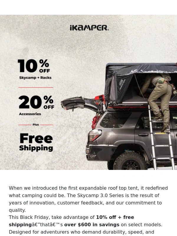 Ikamper - Skycamp 3.0: Over $600 in savings!
