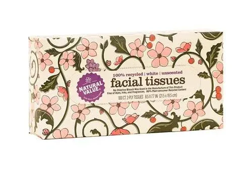 Natural Value Unscented Facial Tissues