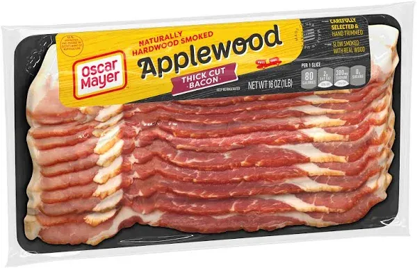 Oscar Mayer Applewood Hardwood Smoked Hand Trimmed Thick Cut Bacon