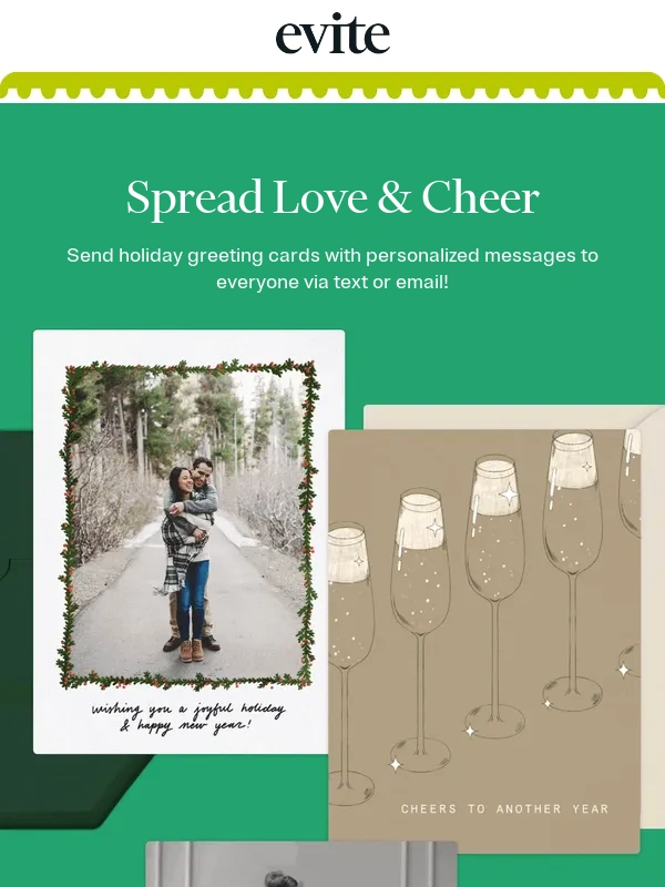Evite - The best holiday photo greeting cards ❄️?