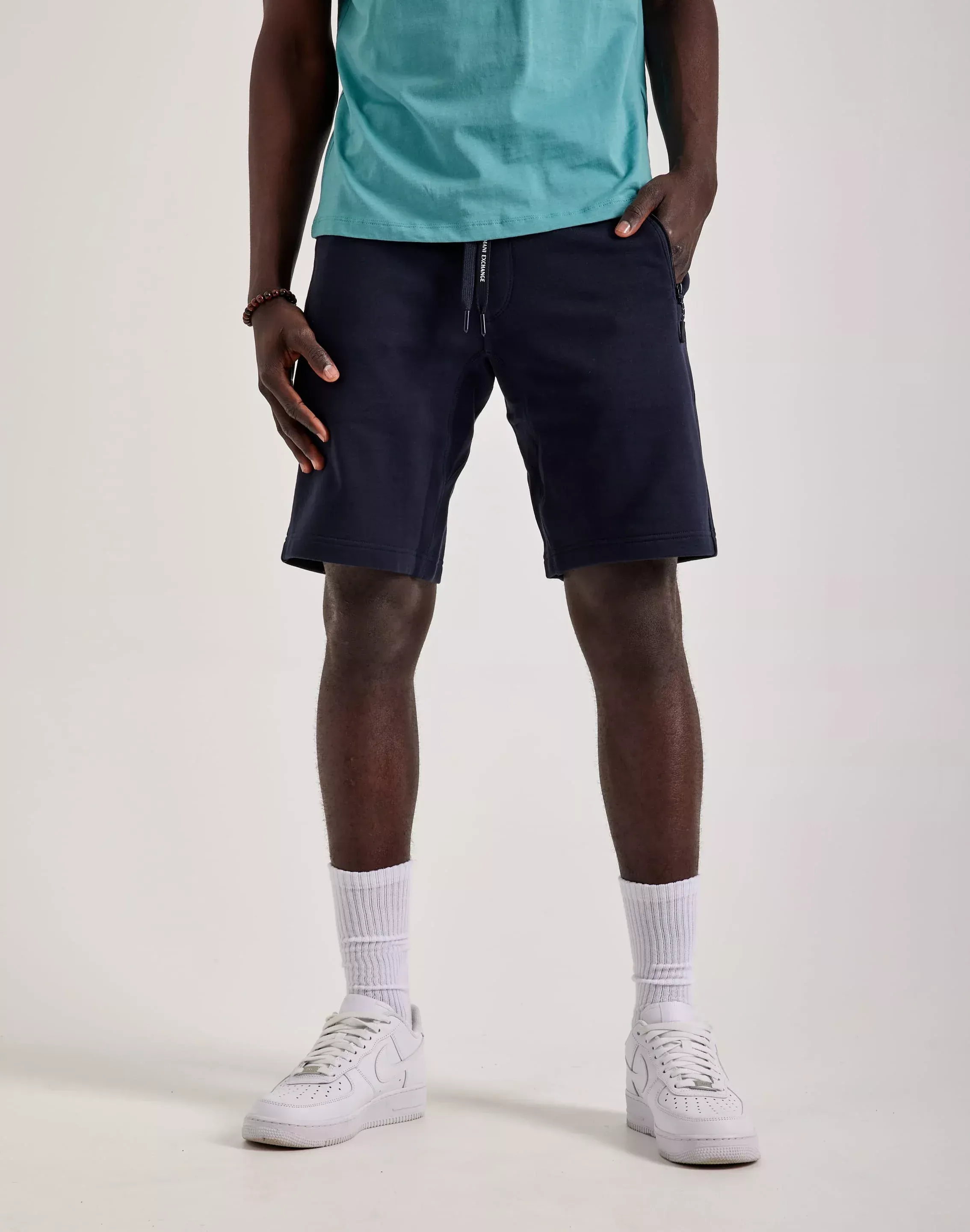 Armani Exchange Wordmark Logo Shorts  - Blue - Size: 2XLG