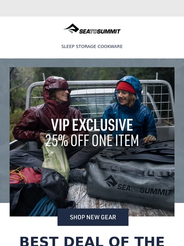 Sea To Summit - VIP Offer: Save 25% On The Latest Gear
