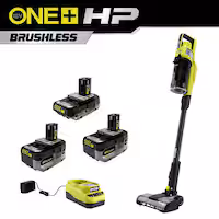 RYOBI ONE+ 18V HIGH PERFORMANCE Kit w/3 Batteries + HP Stick Vacuum
