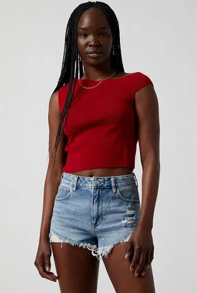 Pacsun Women's Emma Festival Destroyed Denim Shorts