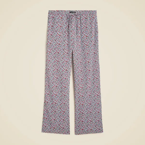 J.Crew Cotton Relaxed Pant in Poppy Print