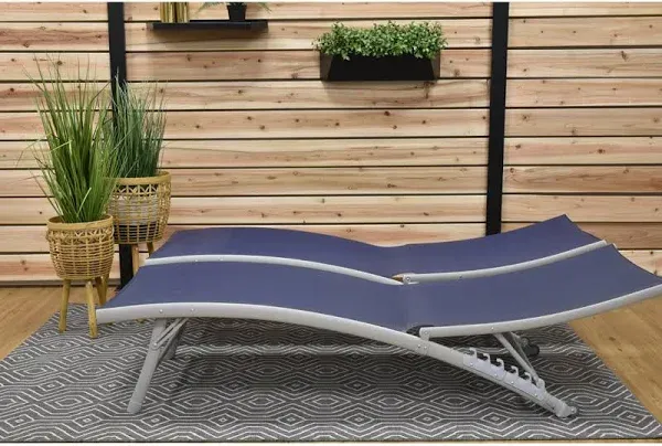 Orren Ellis Vivere Stackable Aluminum Clearwater Lounger Set