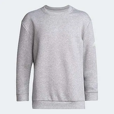adidas Kids' Fleece Crewneck Sweatshirt (Medium Grey Heather/White) $12 + Free Shipping
