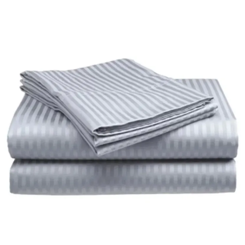 Decobuster Egyptian Cotton Sateen Striped Bed Sheet Set (Sage, Queen) $20.99 + Free Shipping