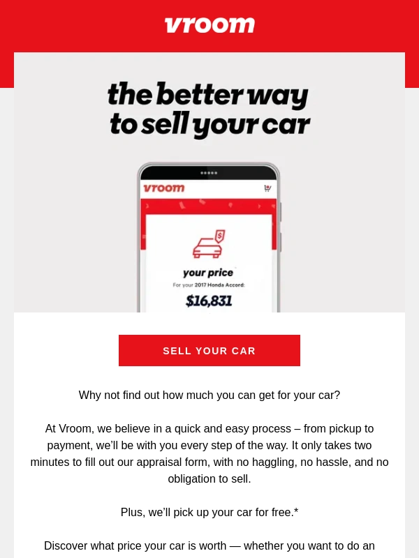 Vroom - Find out how easy it is to sell your car