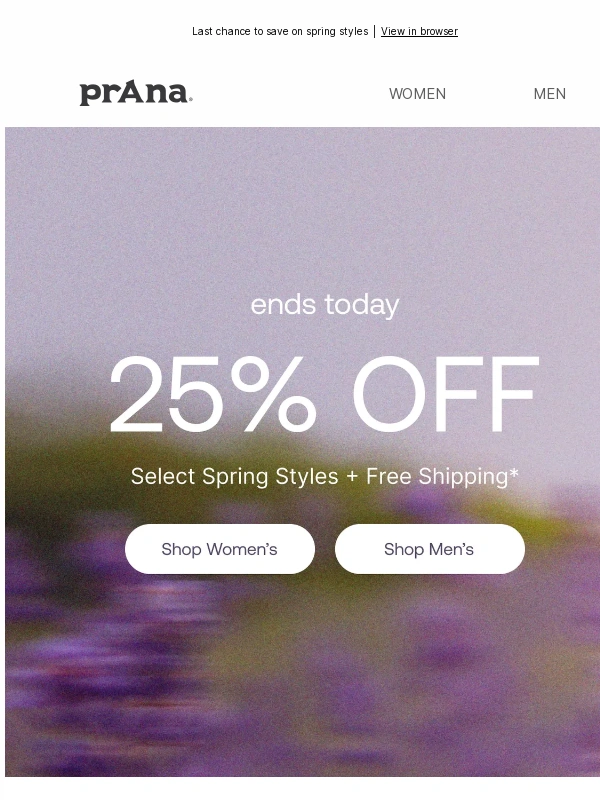 prAna - Ends Today: 25% Off ⌛