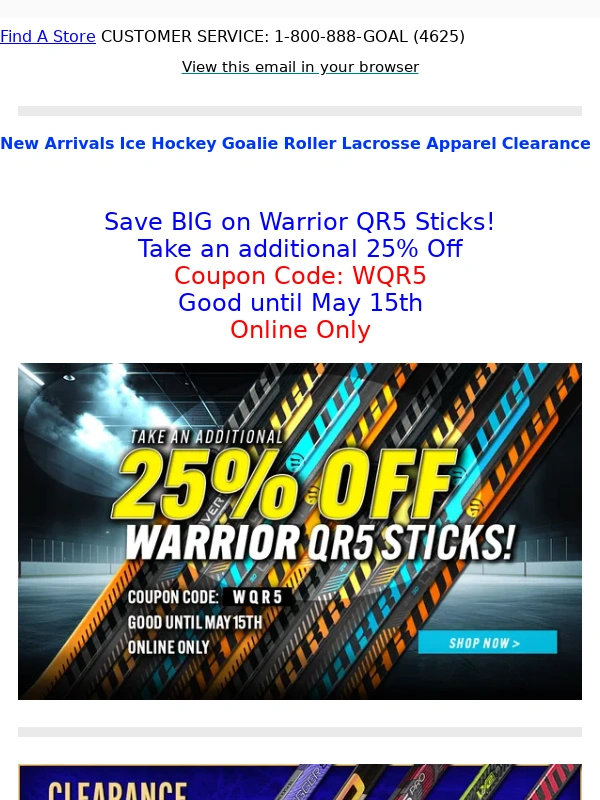 Perani's Hockey World - Save BIG on Warrior QR5 Sticks!