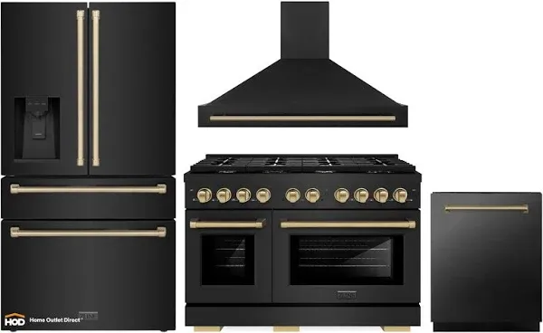 ZLINE Autograph Edition 4-Piece Appliance Package