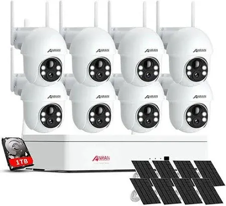 ANRAN 2K Pro 4MP Solar Battery Cameras System