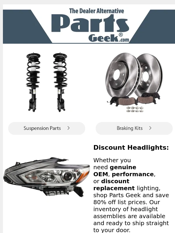 Parts Geek - (Don't Wait) Save Hundreds On Automotive Repairs