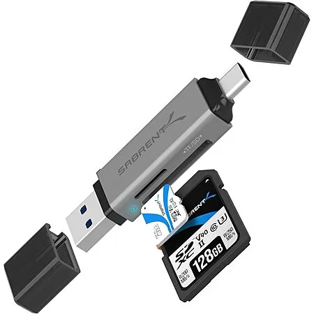 Sabrent USB 3.0 & USB Type-C OTG Memory Card Reader $7 & More  Amazon