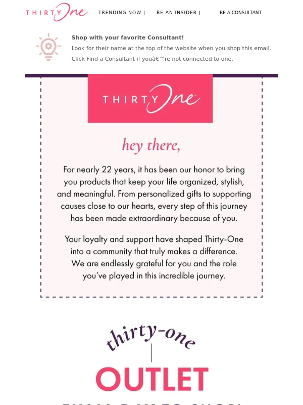 Thirty-One - Thank You for 22 Wonderful Years