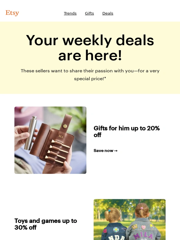 Etsy - Who doesn’t like deals?