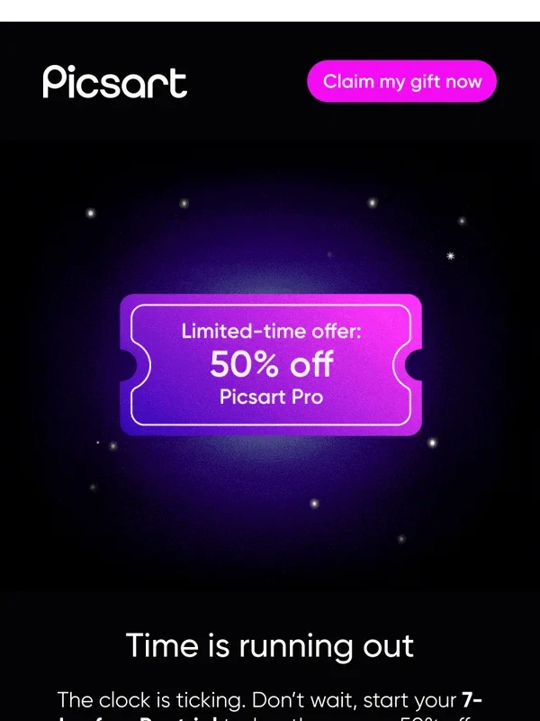 PicsArt - Your exclusive offer expires soon: Apply before it's gone