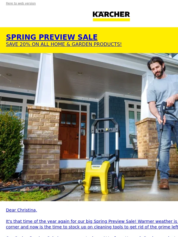Karcher - ? Our Annual Spring Preview Sale