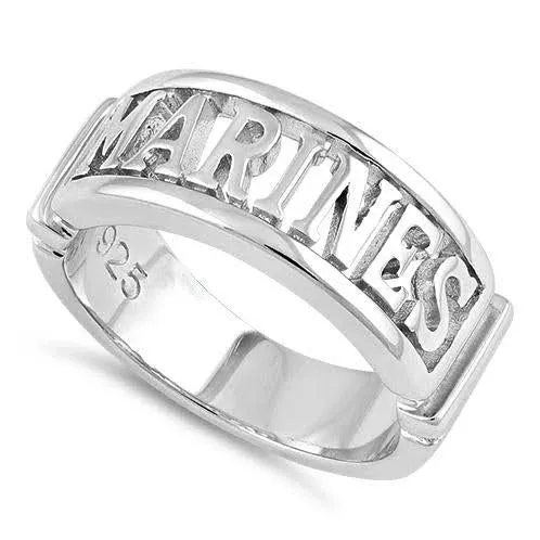 Sterling Silver Marines Ring for Sale