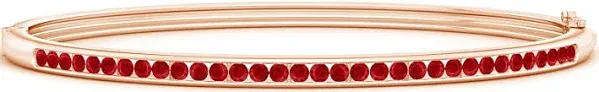 Angara 1.65 Carats Classic Channel-Set Round Bangle Gold