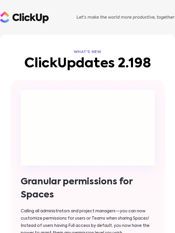 ClickUp - New granular Space permissions and more ?
