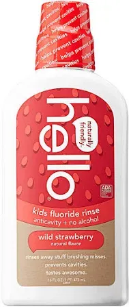 Hello Kids Watermelon Fluoride Free Rinse