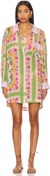 SPELL Maddalena Mosaic Shirt Dress