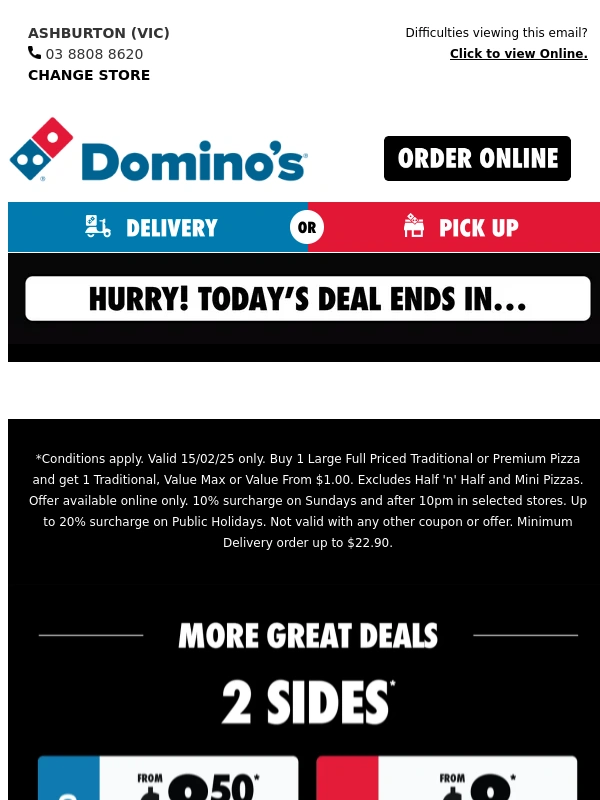 Domino's Pizza - ? $1 Saturday Is Here! ?