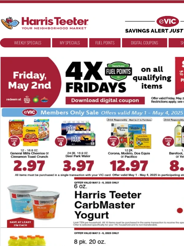 Harris Teeter - E-VIC Alert - Special Savings From Harris Teeter