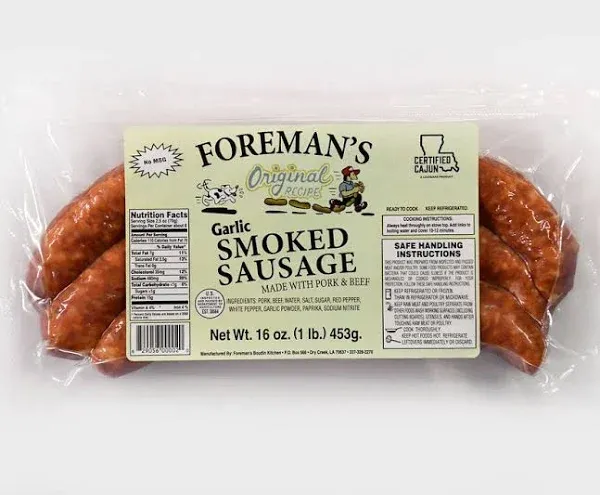 Foreman's Smoked Garlic Sausage