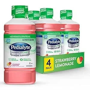 4-Pack 33.8-Oz Pedialyte Advanced Care Electrolyte Solution (Strawberry Lemonade) $13.44 w/ S&S + Free Shipping w/ Prime or on $35+